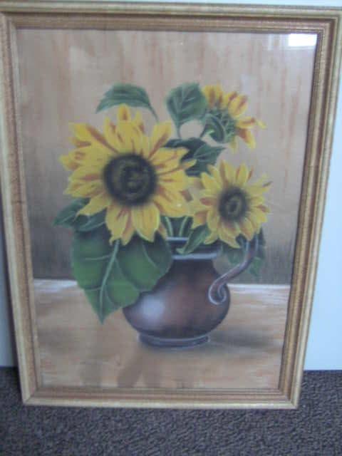 Zonnebloem schilderij, Ophalen