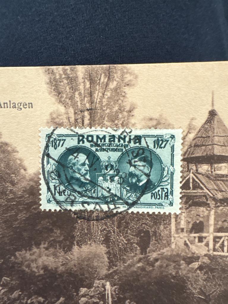 Oude ansichtkaart Focsani, Roemenië met postzegel, Ophalen of Verzenden, 1920 tot 1940, Gelopen, Overig Europa