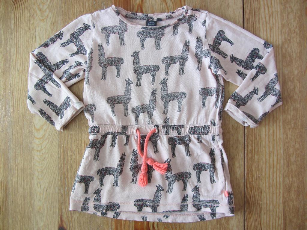 Roze jurkje met alpaca's Babyface maat 92, Ophalen of Verzenden, Gebruikt, Meisje, Jurk of Rok
