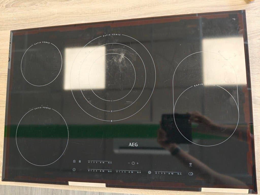 AEG keramische kookplaat 80 cm HK85487FB, Witgoed en Apparatuur, Kookplaten, Ophalen, Gebruikt, Keramisch, 4 kookzones