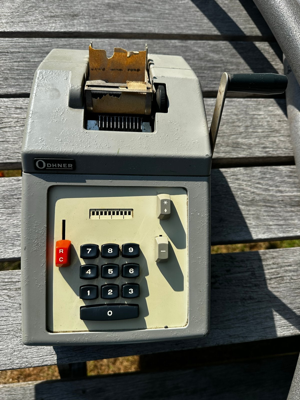 Vintage Original Odhner Rekenmachine met Slinger, Ophalen