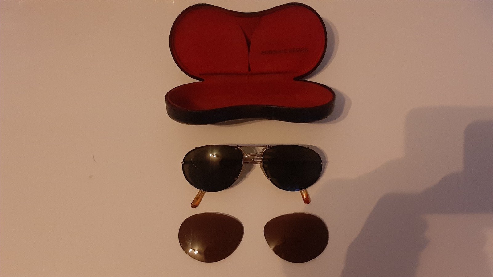 Vintage Porsche Carrera Zonnebril Unisex met Extra Glazen, Overige merken, Gebruikt, Zonnebril, Overige kleuren