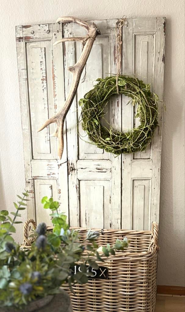 Grote Groenblijvende Krans - Natuurlijke Decoratie, Ophalen of Verzenden, Zo goed als nieuw
