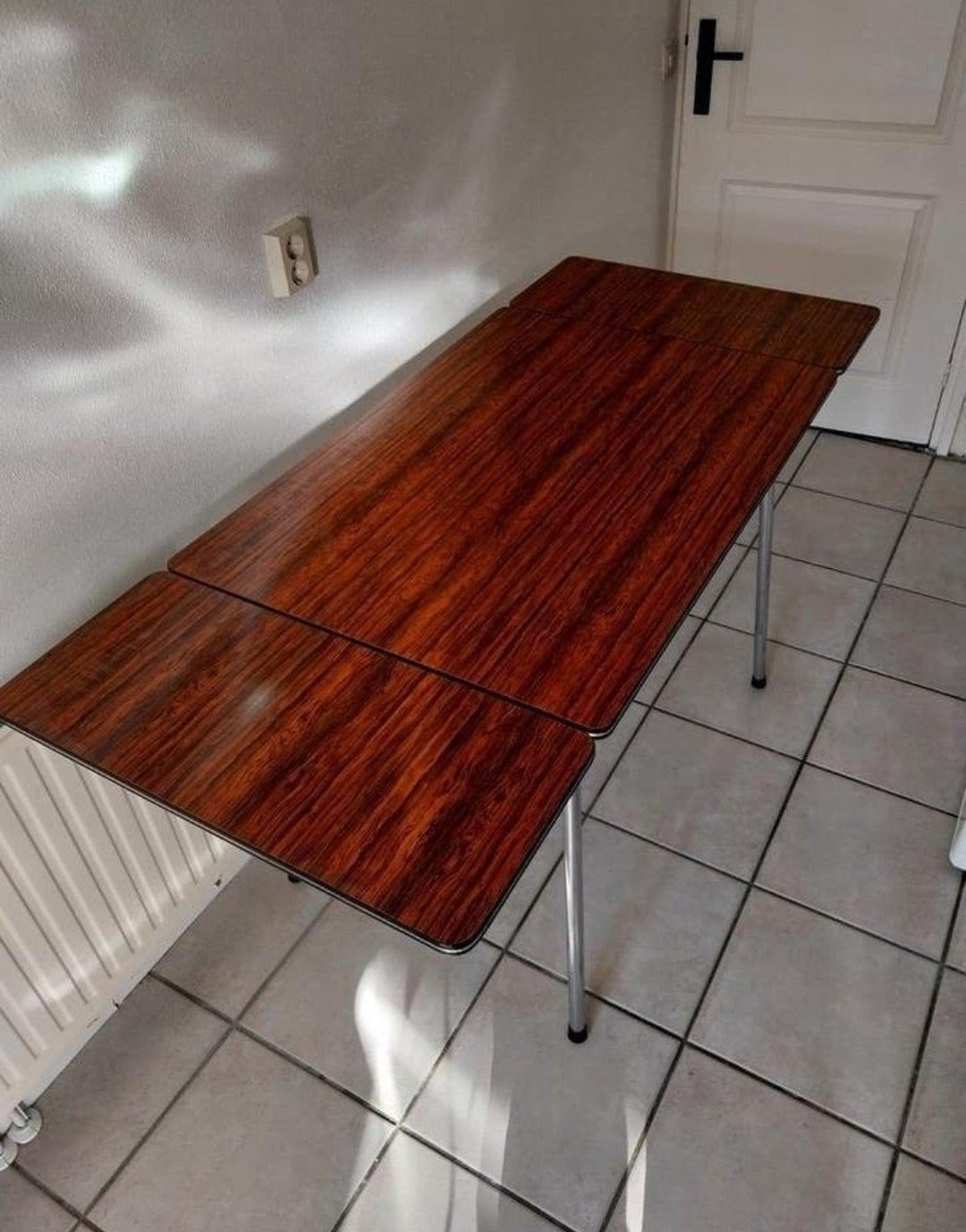 Vintage uitschuifbare tafel, keukentafel jaren 1960-1970, Huis en Inrichting, Tafels | Eettafels, Ophalen, 100 tot 150 cm, Nieuw