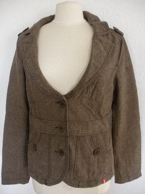ESPRIT colbert bruin tweed maat L - nieuw -, Kleding | Dames, Maat 38/40 (M), Bruin, Nieuw, Ophalen of Verzenden