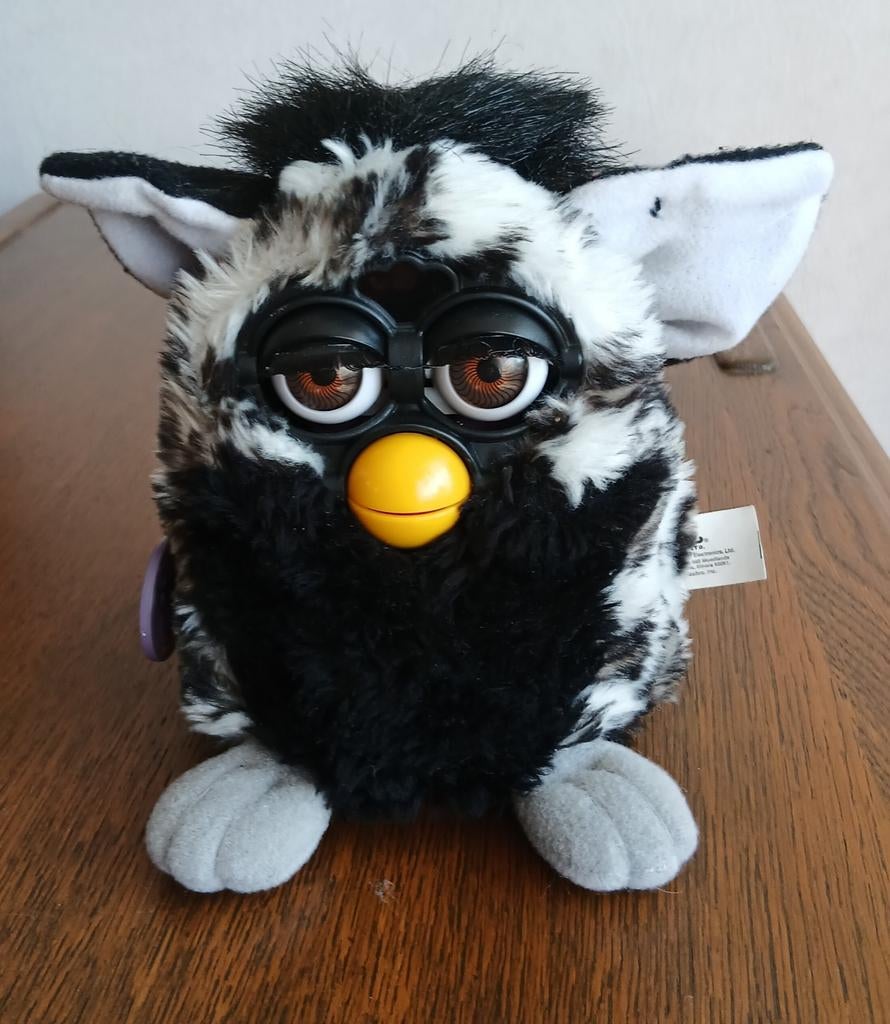 Vintage Wit / Zwarte Furby uit 1998, Ophalen of Verzenden, Gebruikt, Overige typen