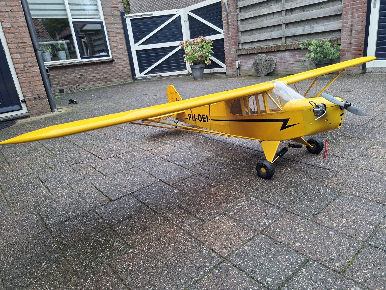 sig piper j3 met os 160 4t boxer, Ophalen, Gebruikt, Nitro, RTF (Ready to Fly)