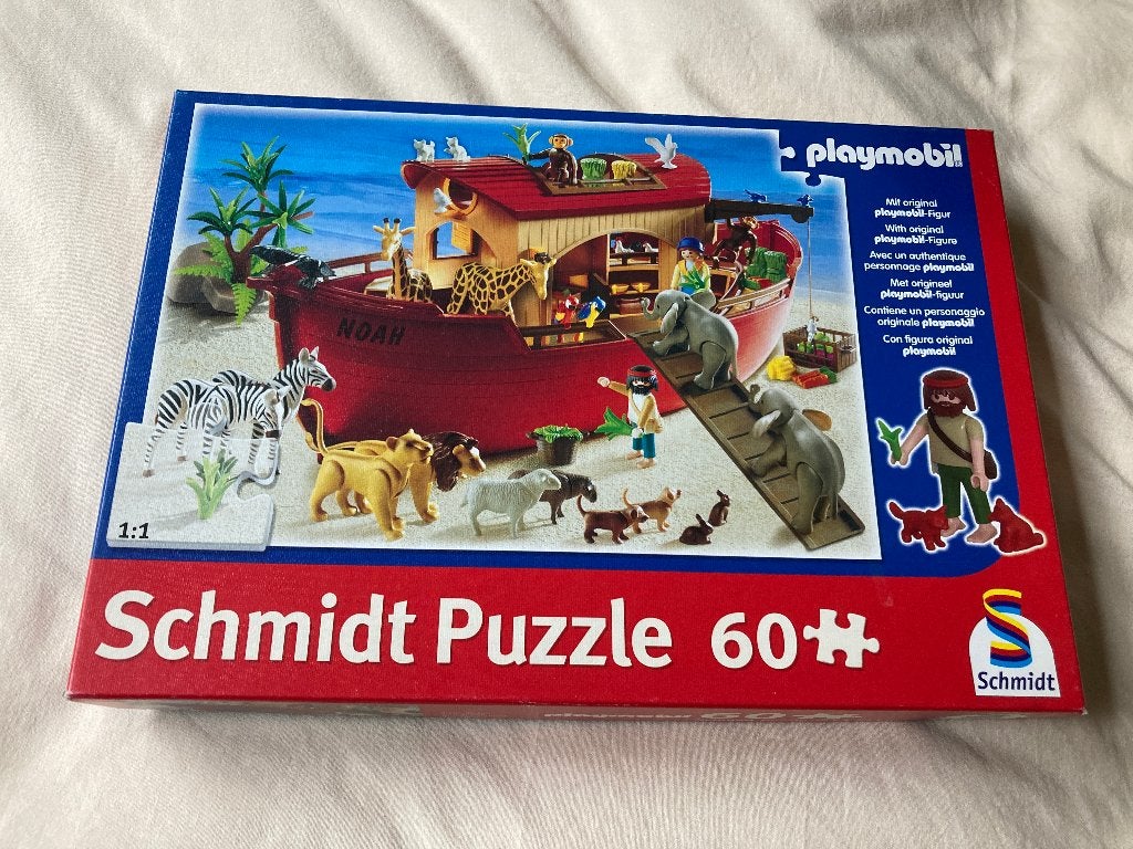 Playmobil ark van Noah puzzel Schmidt 60 stukjes, Ophalen of Verzenden, Meer dan 50 stukjes, Zo goed als nieuw, 4 tot 6 jaar