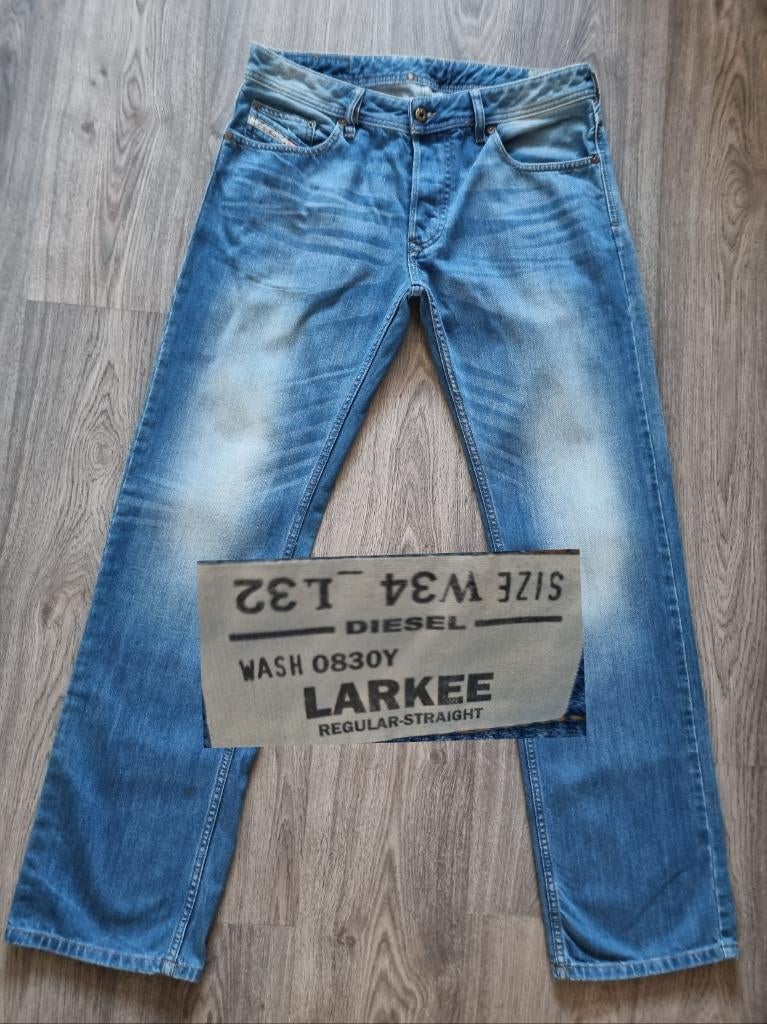 DIESEL LARKEE W34 L32 * 34x32 - straight – Y2K - #D3231, Diesel, Blauw, Diesel, Ophalen of Verzenden