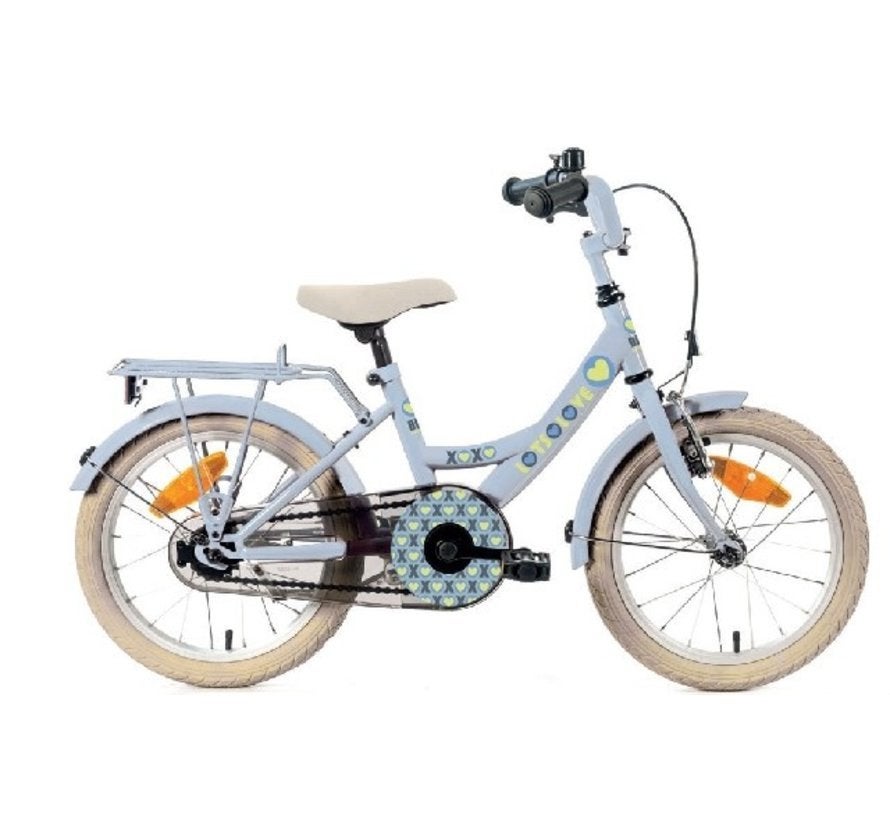 Bike fun Lots of love 16 blauw meisjes 24cm 16inch, Fietsen en Brommers, Fietsen | Meisjes, Nieuw, BIKE FUN, Versnellingen