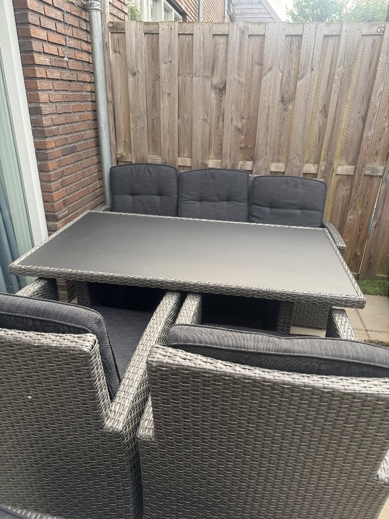 Prachtige tuinset voor 6-7 personen, Tuin en Terras, Tuinsets en Loungesets, Ophalen, Gebruikt, Tuinset, 7 zitplaatsen