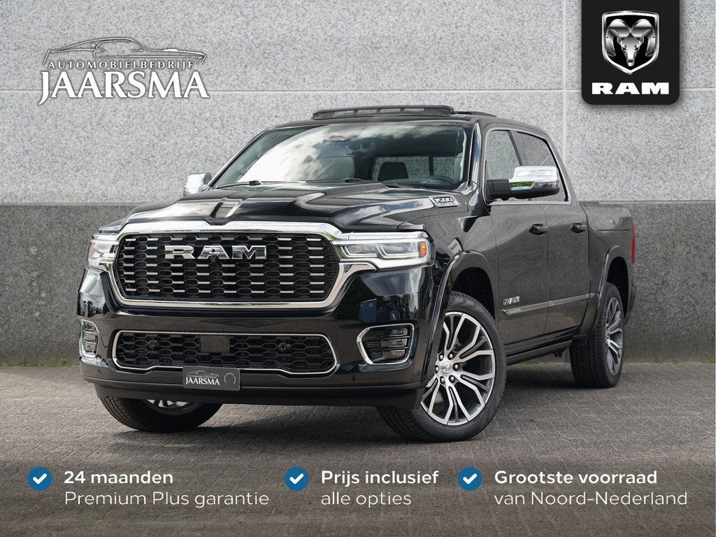 Dodge Ram 1500 Tungsten 540pk SST H-O CrewCab |BPM vrij! |Kl, Automaat, Zwart, 2993 cc, 24 maanden