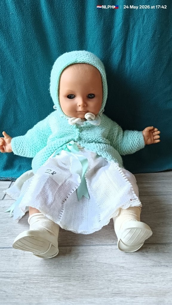 Vintage G.A.D.E.A. Babypop 57 cm – Made in Italy, Kinderen en Baby's, Speelgoed | Poppen, Ophalen, Gebruikt, Babypop