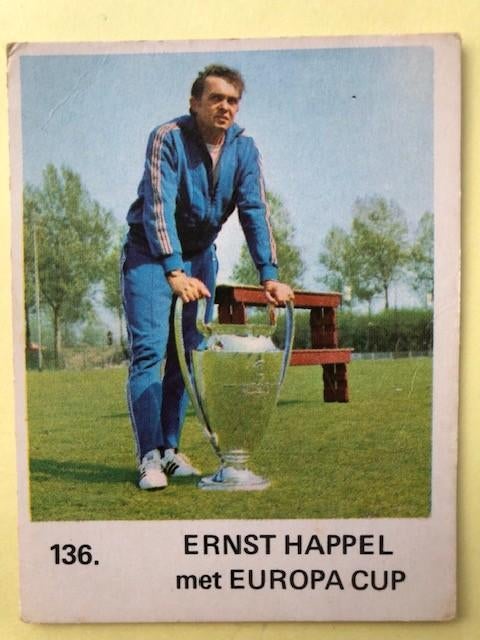 Feyenoord Voetbalplaatje Ernst Happel Monty Gum nr 136, Ophalen of Verzenden, Gebruikt, Feyenoord, Spelerskaart