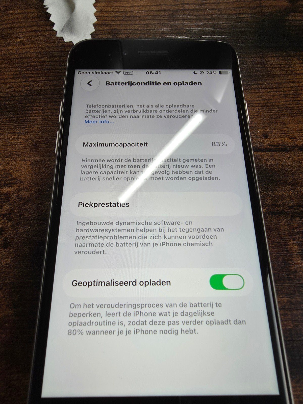 Iphone se 3 - Redelijke conditie, 83 %, Gebruikt, Wit, Ophalen of Verzenden