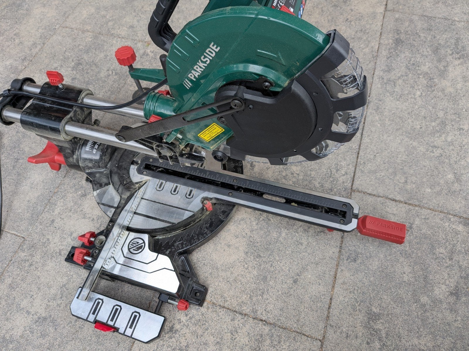 Parkside Afkortzaag PKZS 2000 C3 - Zo goed als nieuw, Doe-het-zelf en Verbouw, 70 mm of meer, Ophalen of Verzenden, Afkortzaag