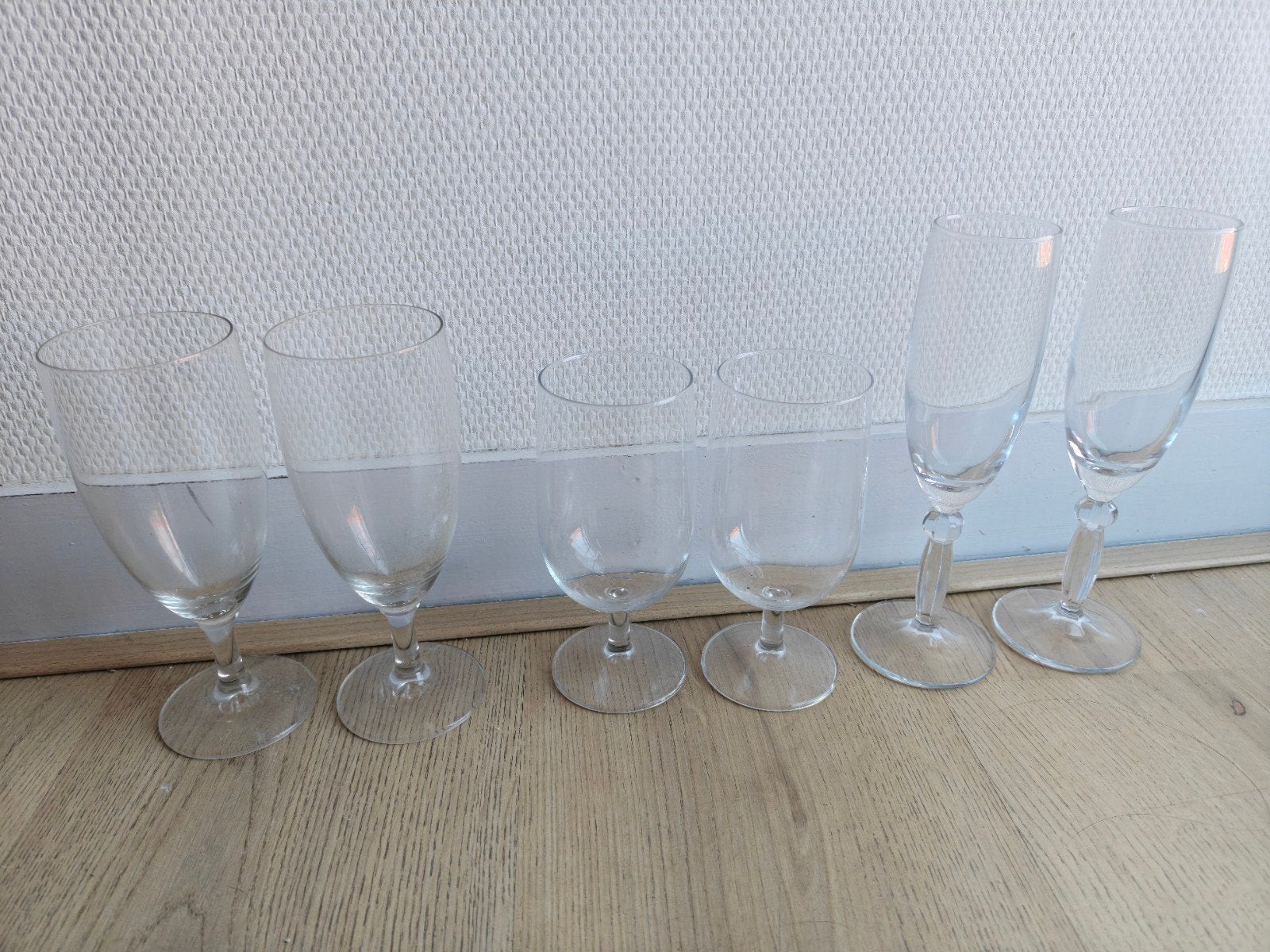 Set van 3x2 glazen, Ophalen, Zo goed als nieuw, Overige typen