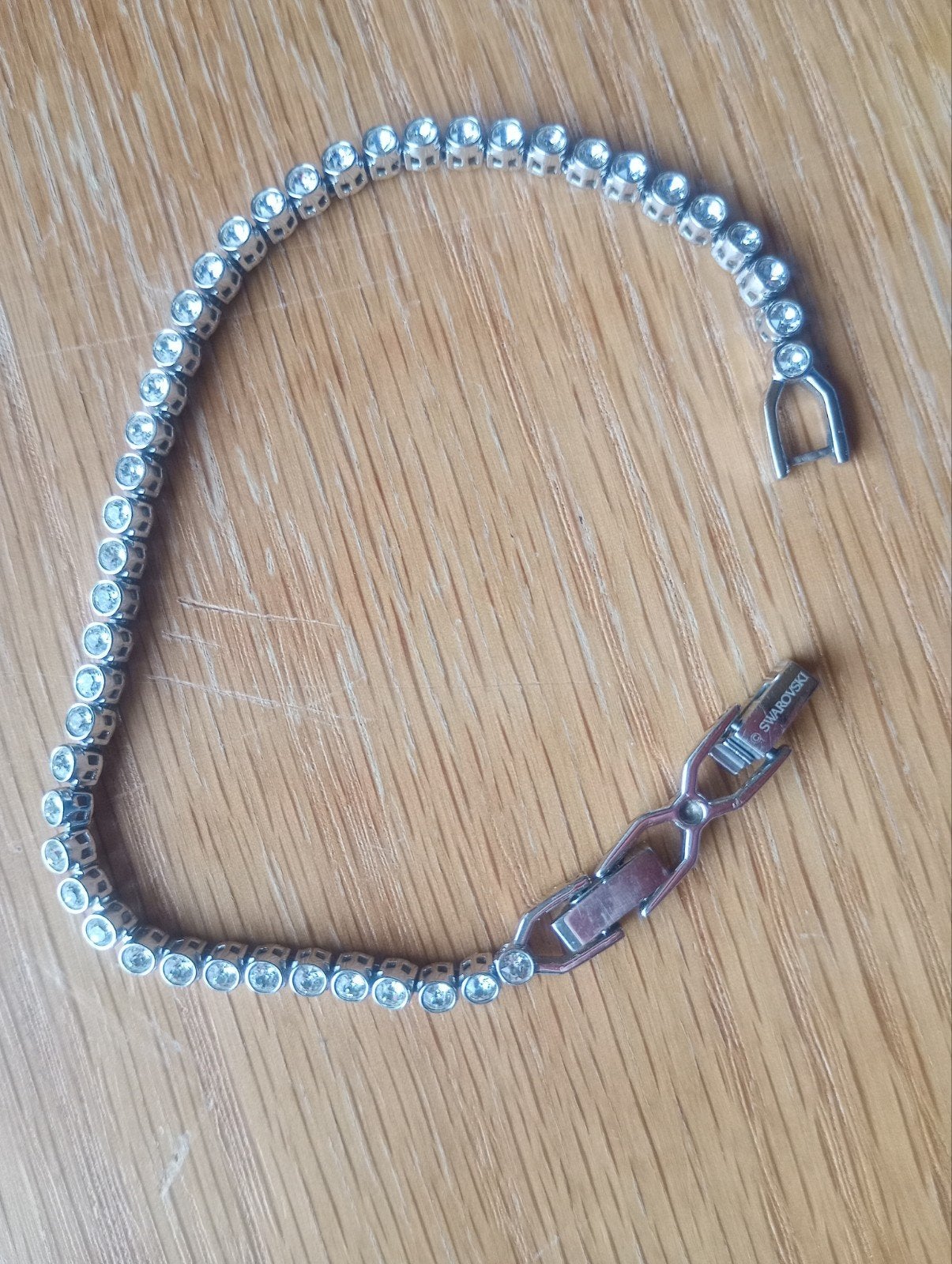 swarovski tennisarmband, Ophalen of Verzenden, Zo goed als nieuw, Zilver, Zilver