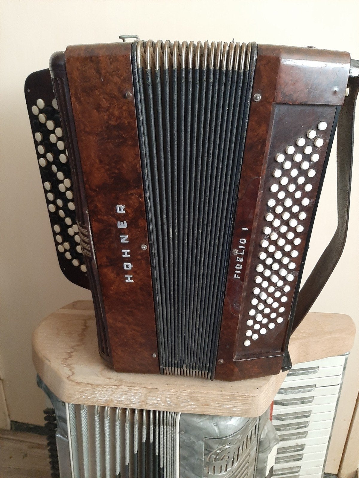 Playback accordeon + oplader usb-stick  en koffer, Ophalen, Gebruikt, Hohner, Met koffer