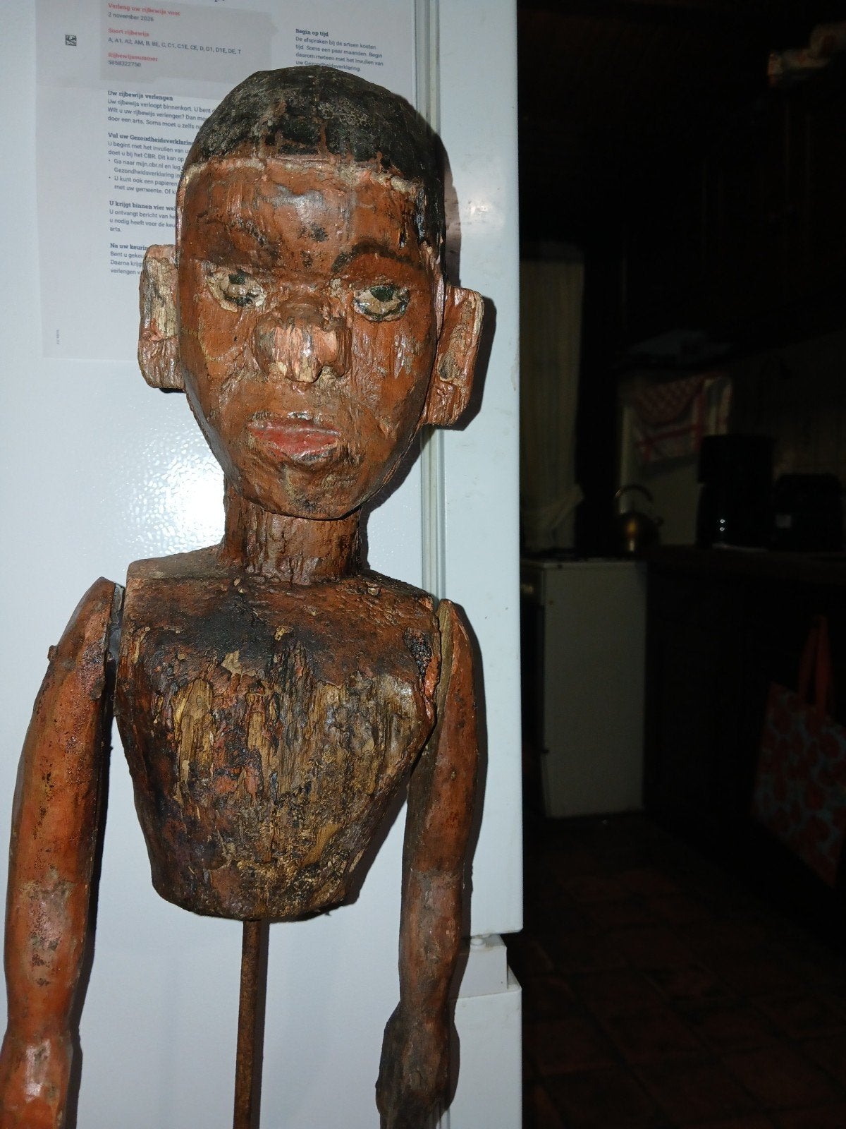 Antiek- Tributale kunst op standaard  Indonesië "De Evenaar", Antiek en Kunst, Kunst | Beelden en Houtsnijwerken, Ophalen, Buste