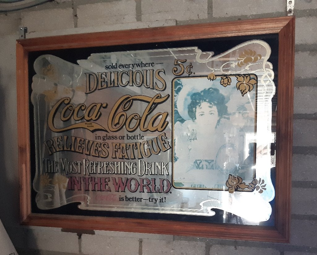 Spiegel Coca Cola, Ophalen, Rechthoekig, 50 tot 100 cm, Minder dan 100 cm