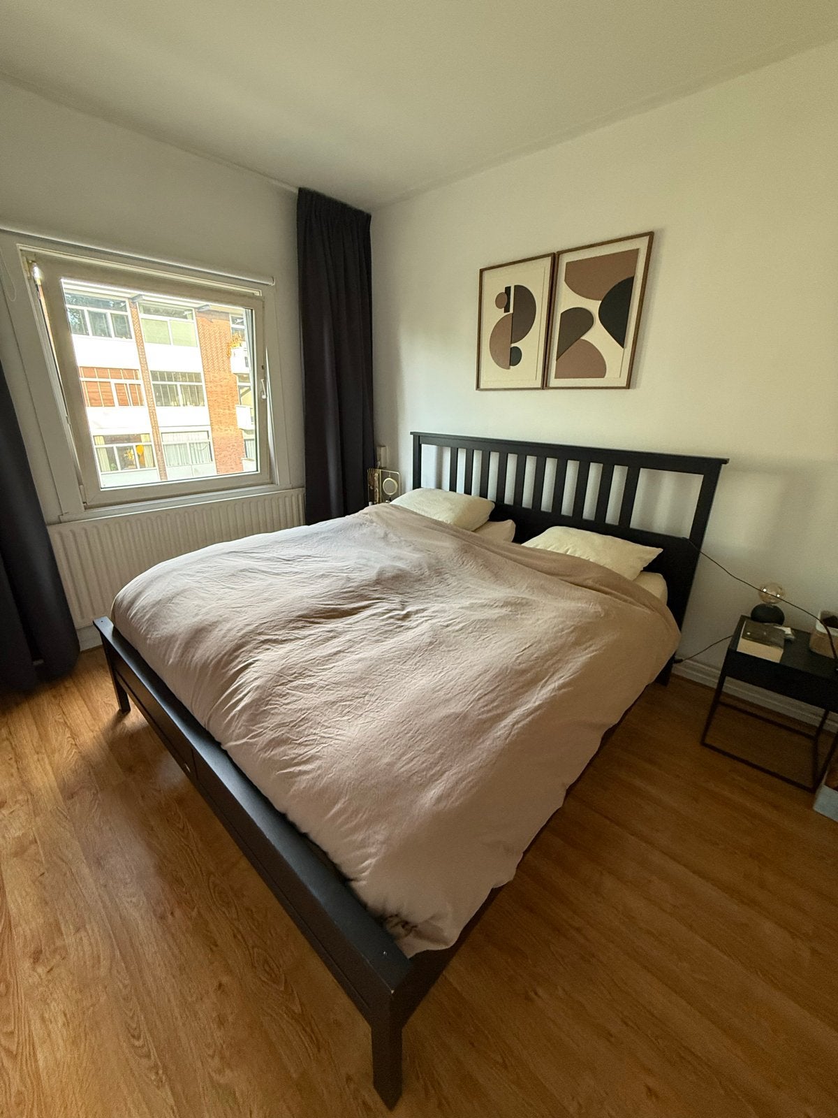 Tweepersoonsbed 180x200, Ophalen, Gebruikt, Zwart, Tweepersoons