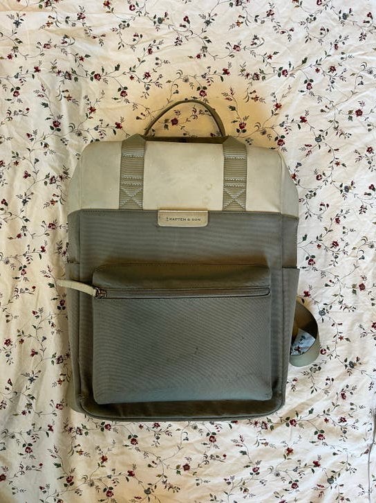 Kapten & Son rugzak, groen, gebruikt, Sieraden, Tassen en Uiterlijk, Tassen | Rugtassen, Overige merken, Gebruikt, 25 tot 40 cm