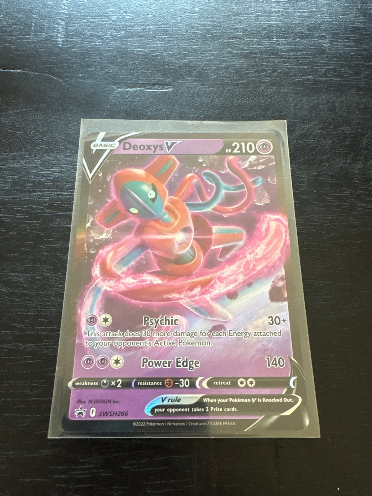 Pokémon Kaart Deoxys V SWSH266 - Zo goed als nieuw, Ophalen of Verzenden, Zo goed als nieuw, Losse kaart