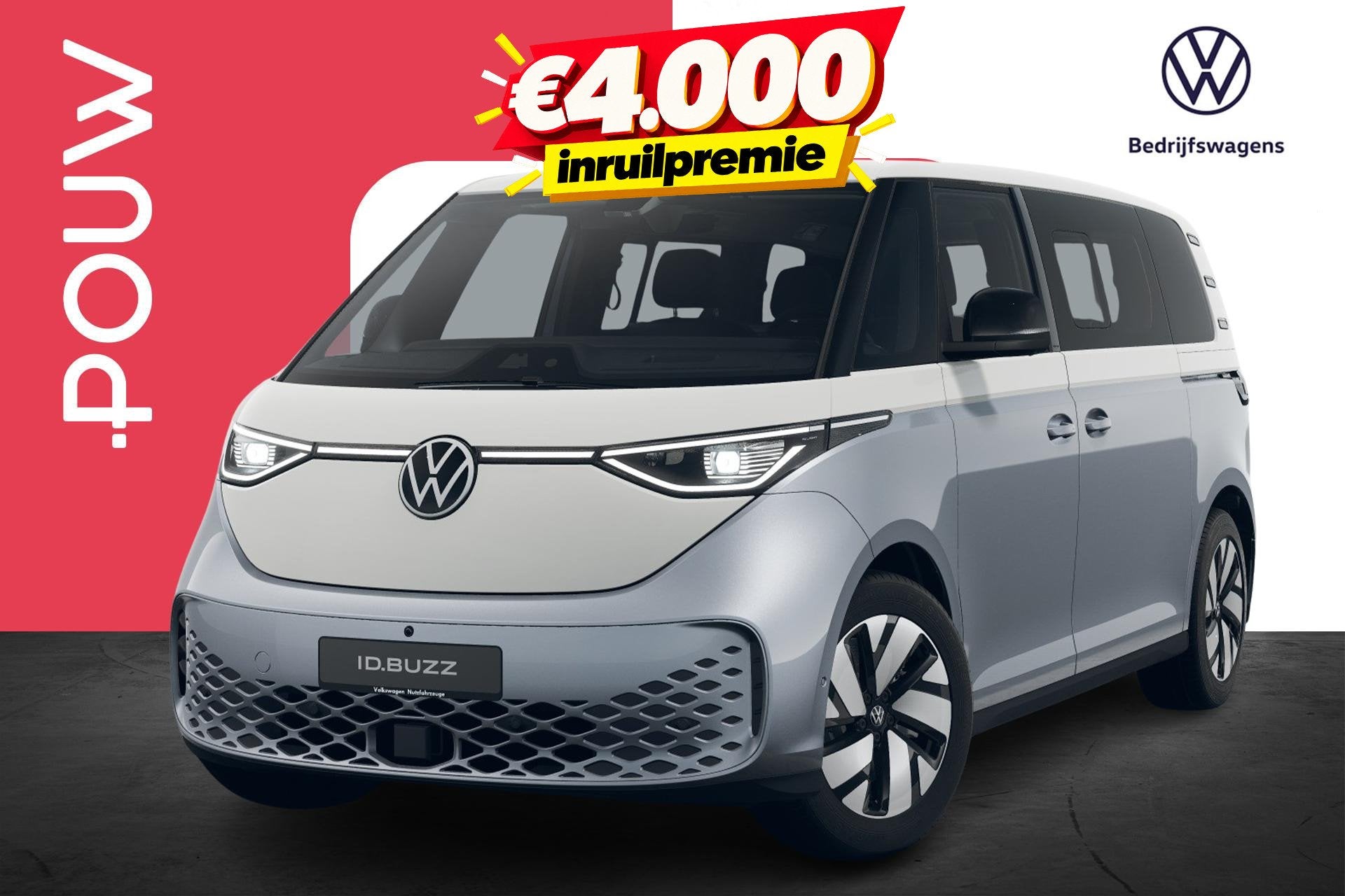 Volkswagen ID. Buzz Pro Bulli Limited Edition 286pk 86 kWh L, Auto's, 12 maanden, Achterwielaandrijving, Zwart, 7 stoelen