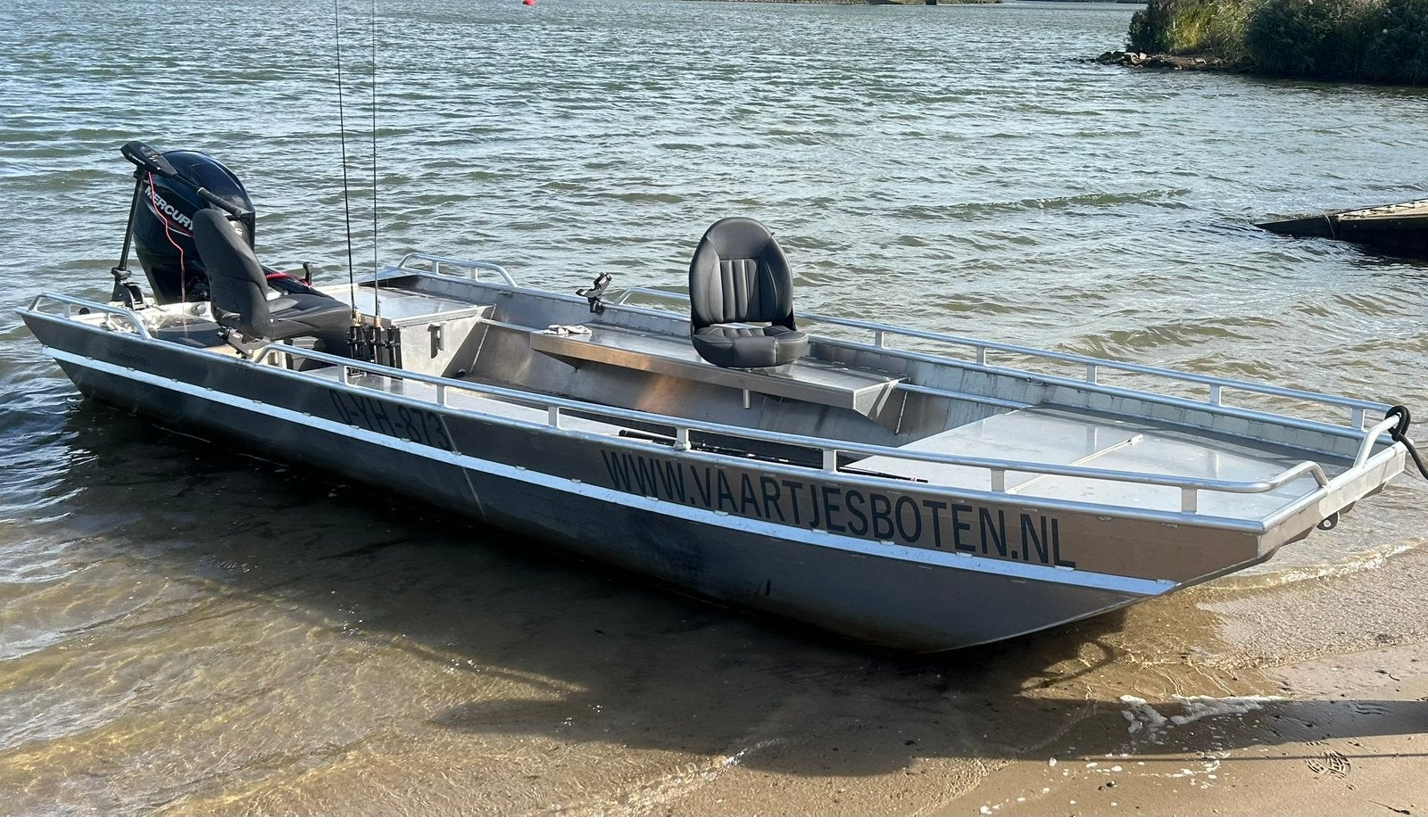 Aluminium platbodem - aluminium ponton - aluminium visboot, Ophalen, Overige merken, Buitenboordmotor, Nieuw