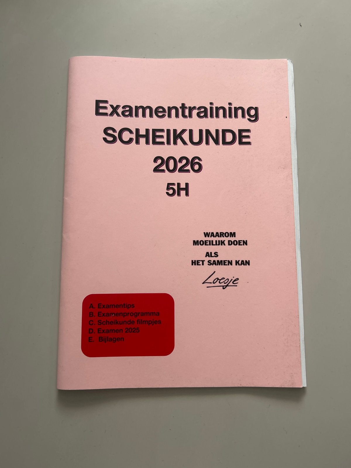 Examentraining Scheikunde 5H - Tips, oefeningen, QR codes, Ophalen, Beta, Zo goed als nieuw, HBO