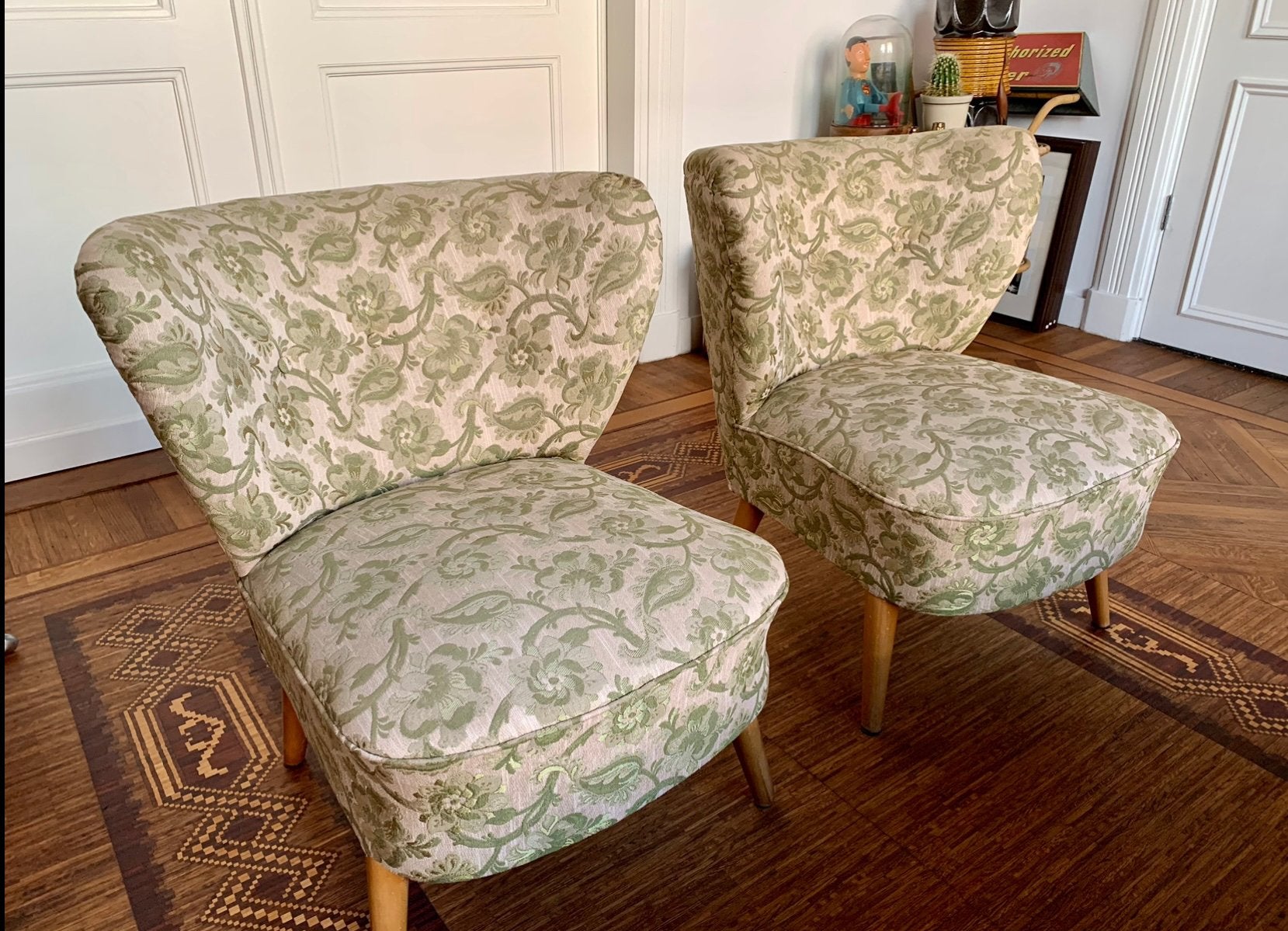2 vintage cocktail stoelen te koop, Ophalen