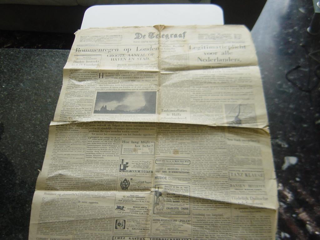 oude telegraaf van 1940, Gelezen, 19e eeuw, Europa, De Telegraaf