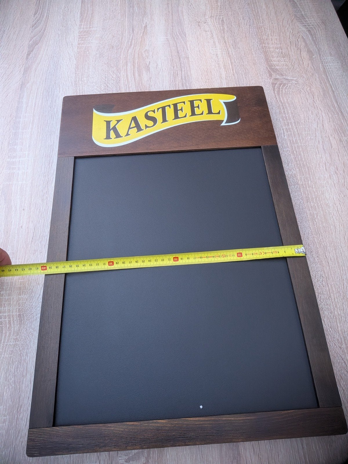 Kasteel bier krijtbord, Verzamelen, Biermerken, Ophalen of Verzenden, Gebruikt, Reclamebord, Plaat of Schild, Overige merken
