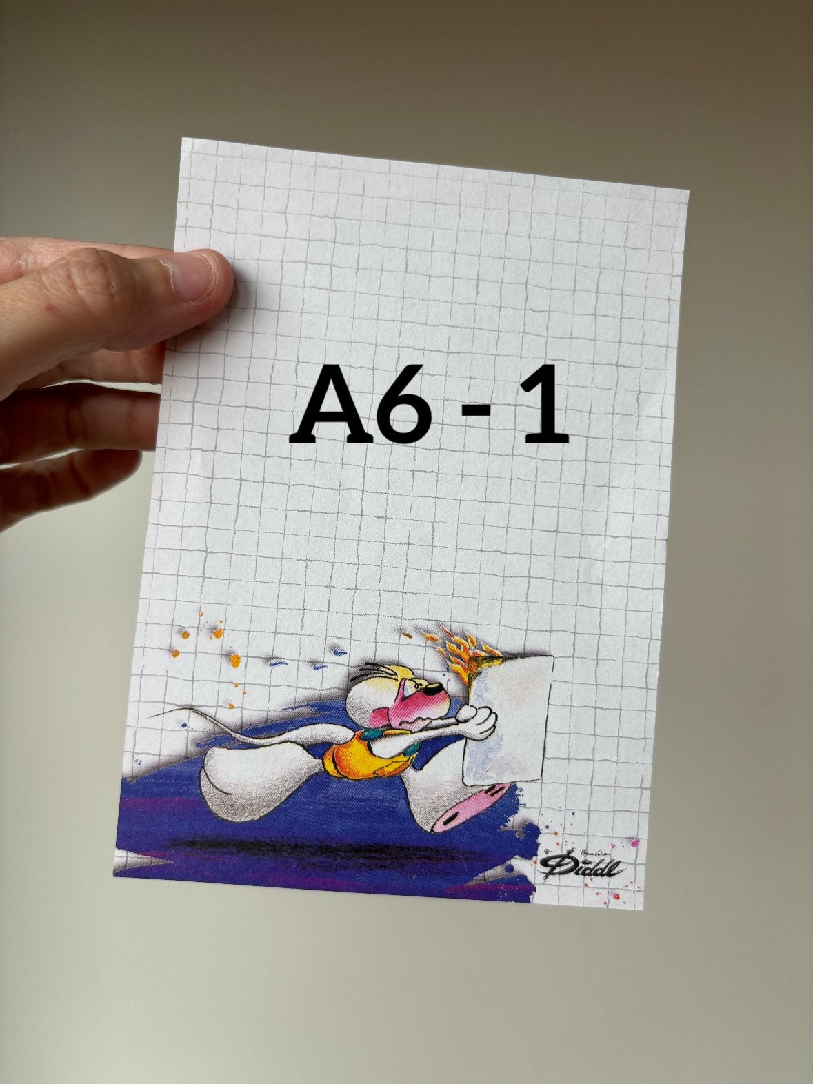 Diddl A6 blaadje nummer 1 zeldzaam, Verzamelen, Diddl, Ophalen of Verzenden, Zo goed als nieuw, Papier, Kaart of Schrift