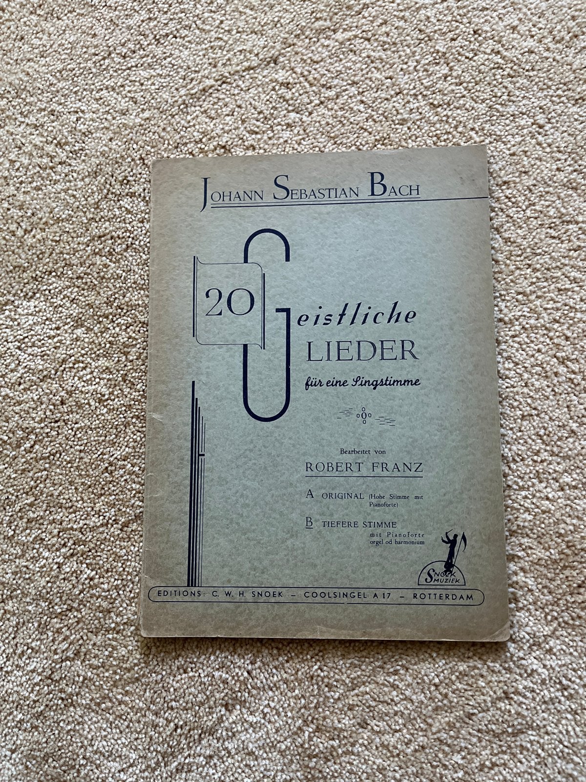 Johann Sebastian Bach - 20 Geestelijke Liederen, Gebruikt, Klassiek, Zang, Ophalen of Verzenden