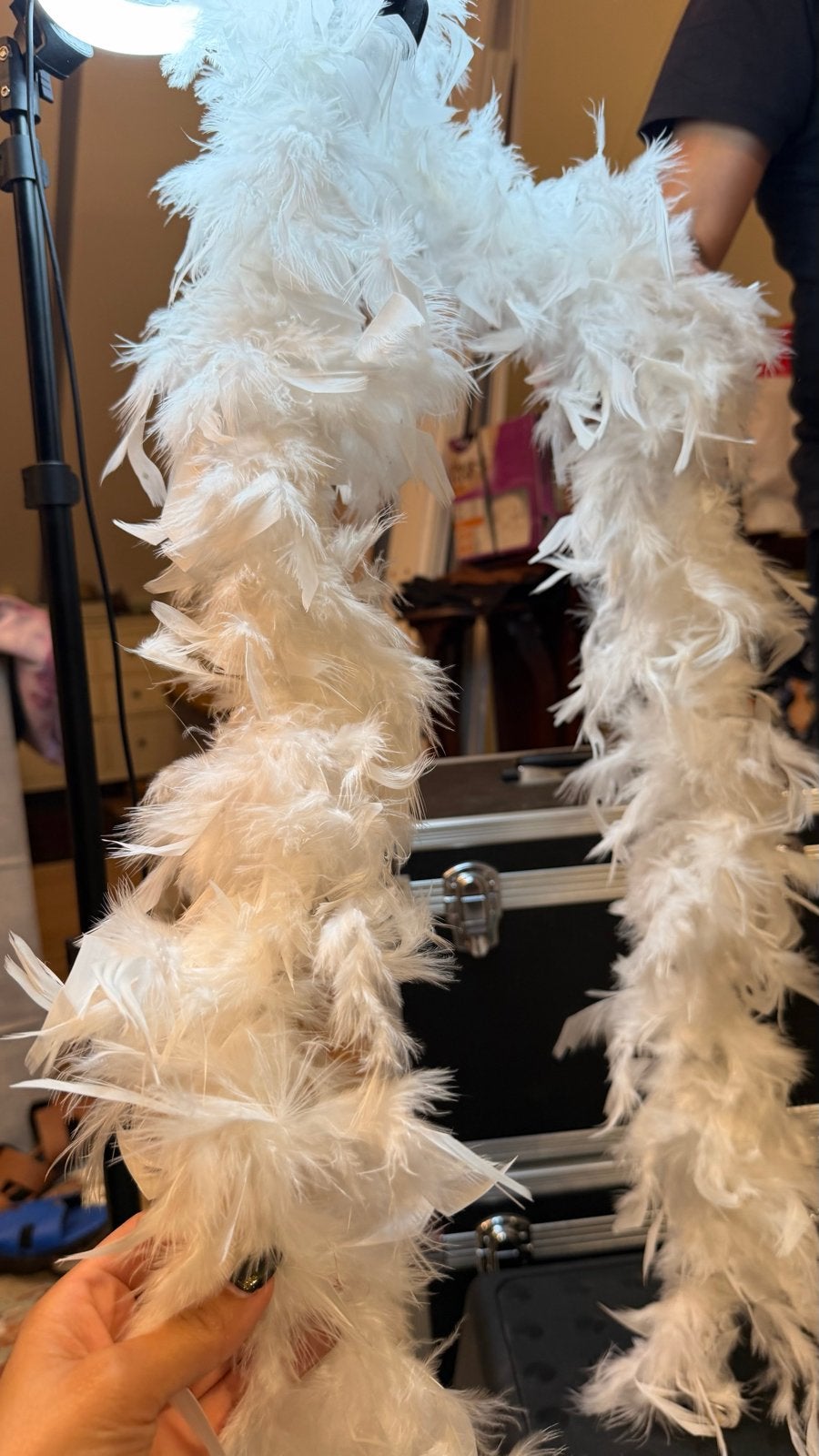 Witte Veren Boa - Perfect voor Feestjes en Carnaval, Ophalen of Verzenden, Zo goed als nieuw, Carnaval, Accessoires