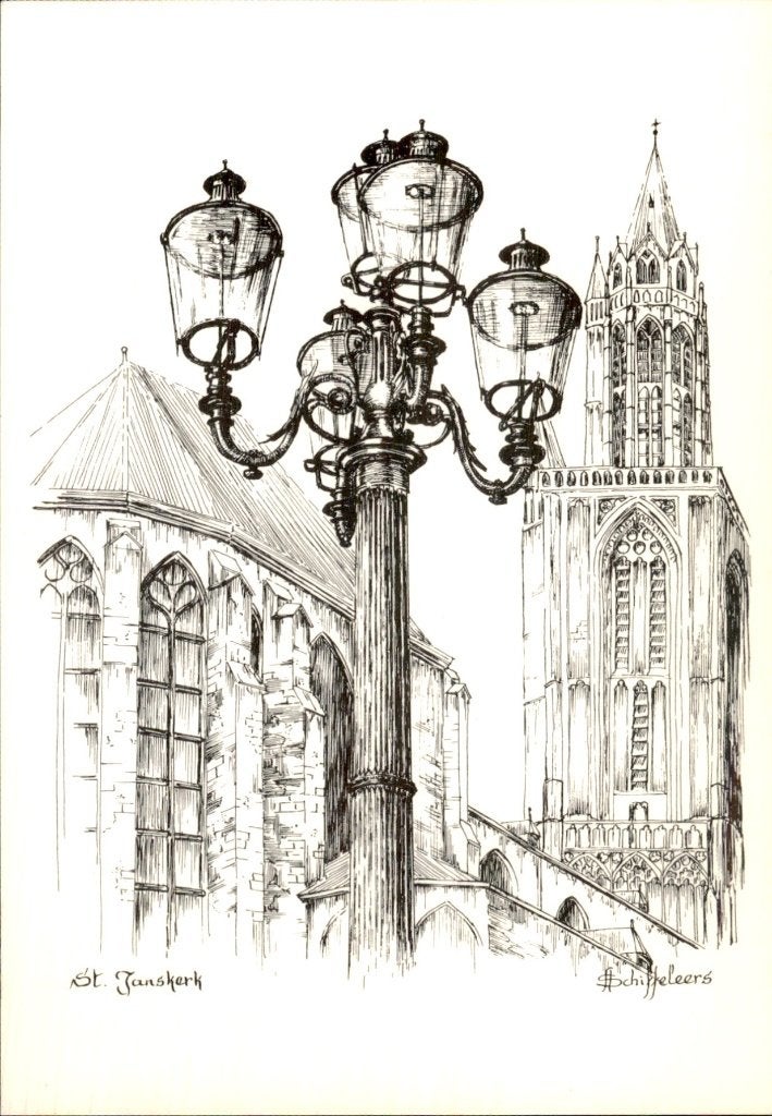 St. Janskerk - Kerk en lantaarn, Ophalen of Verzenden, 1980 tot heden, Ongelopen, Noord-Brabant