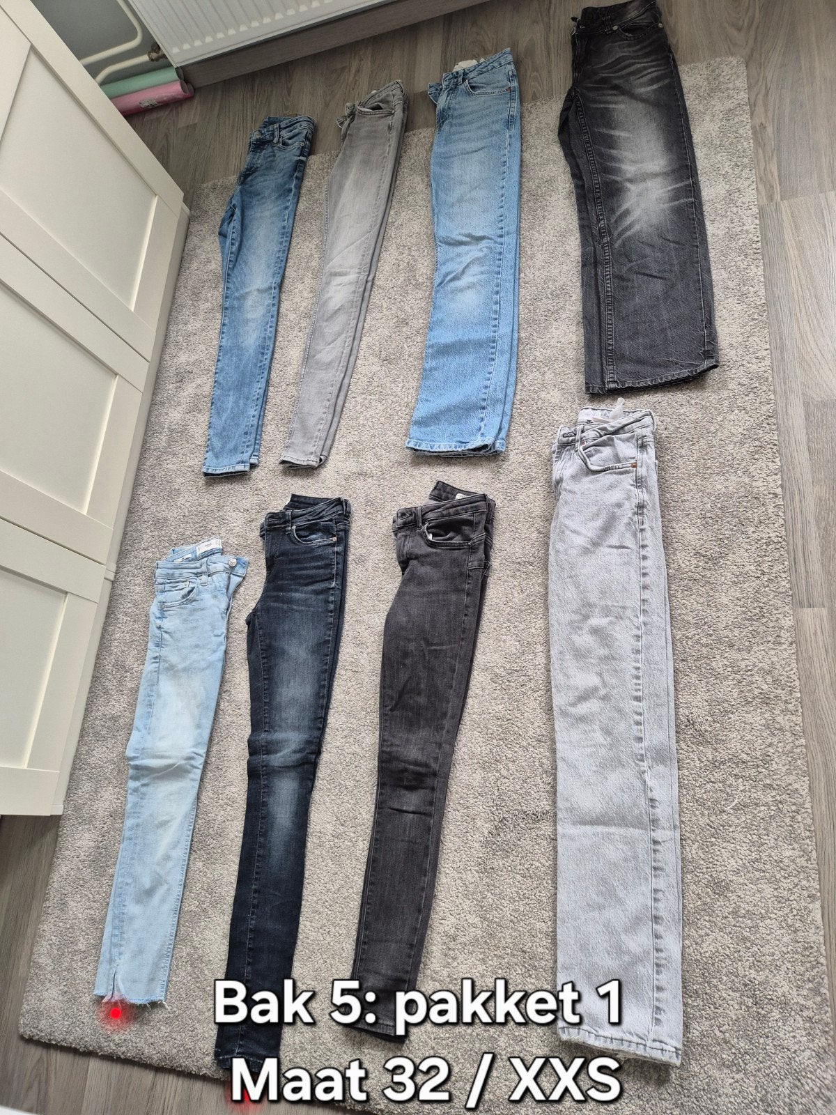 8x jeans maat 32 / XXS, Blauw, Ophalen of Verzenden, Zo goed als nieuw, W27 (confectie 34) of kleiner