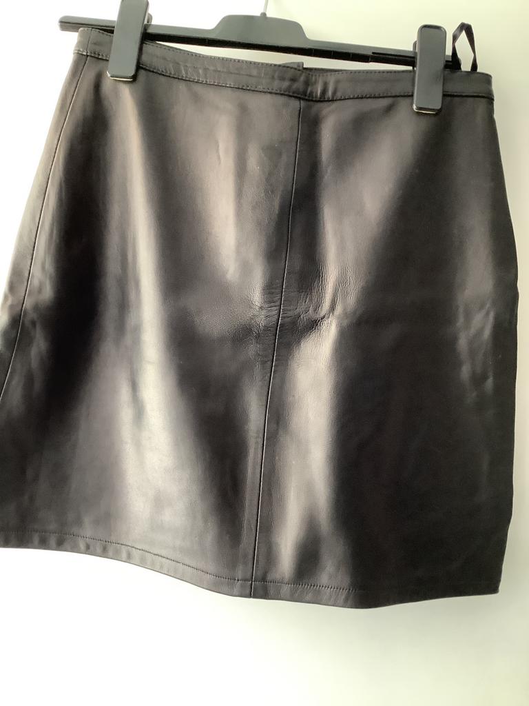 ARMA Leren Rok Zwart, Kleding | Dames, Rokken, Zwart, Ophalen of Verzenden, Zo goed als nieuw, Maat 36 (S)