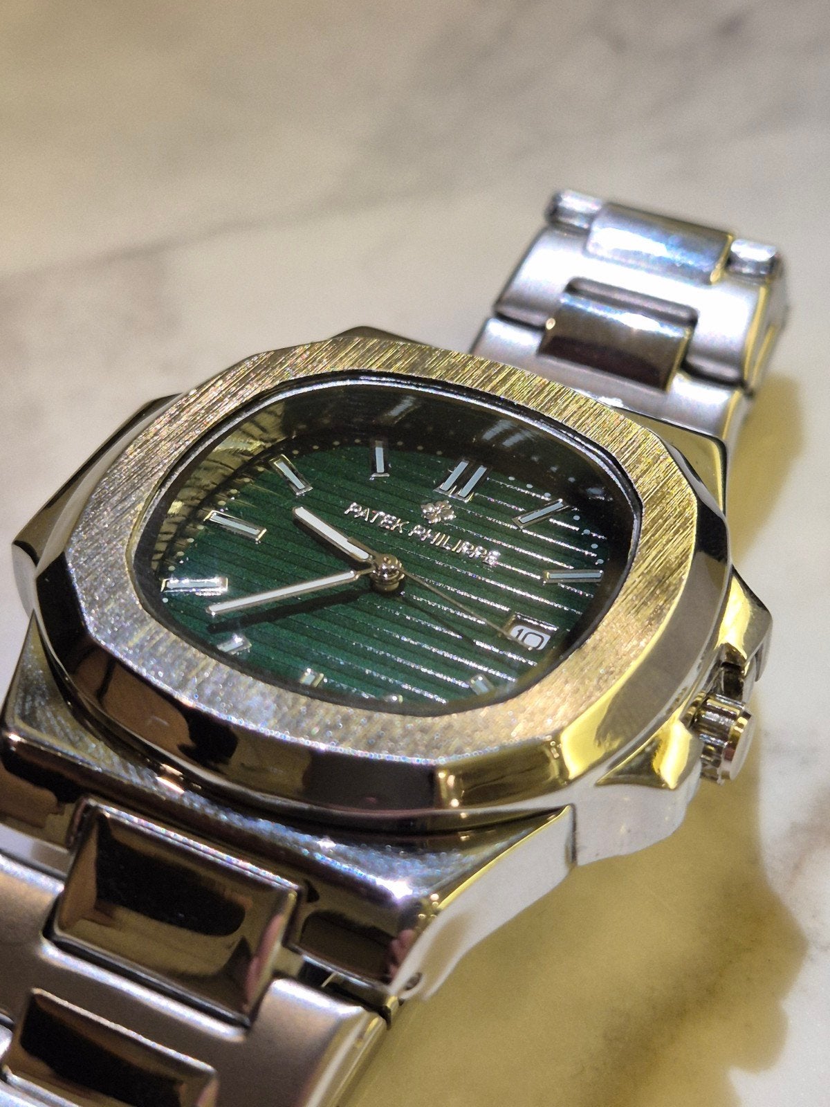Patek Philippe nautilus horloge, Ophalen of Verzenden, Staal, Zakhorloge