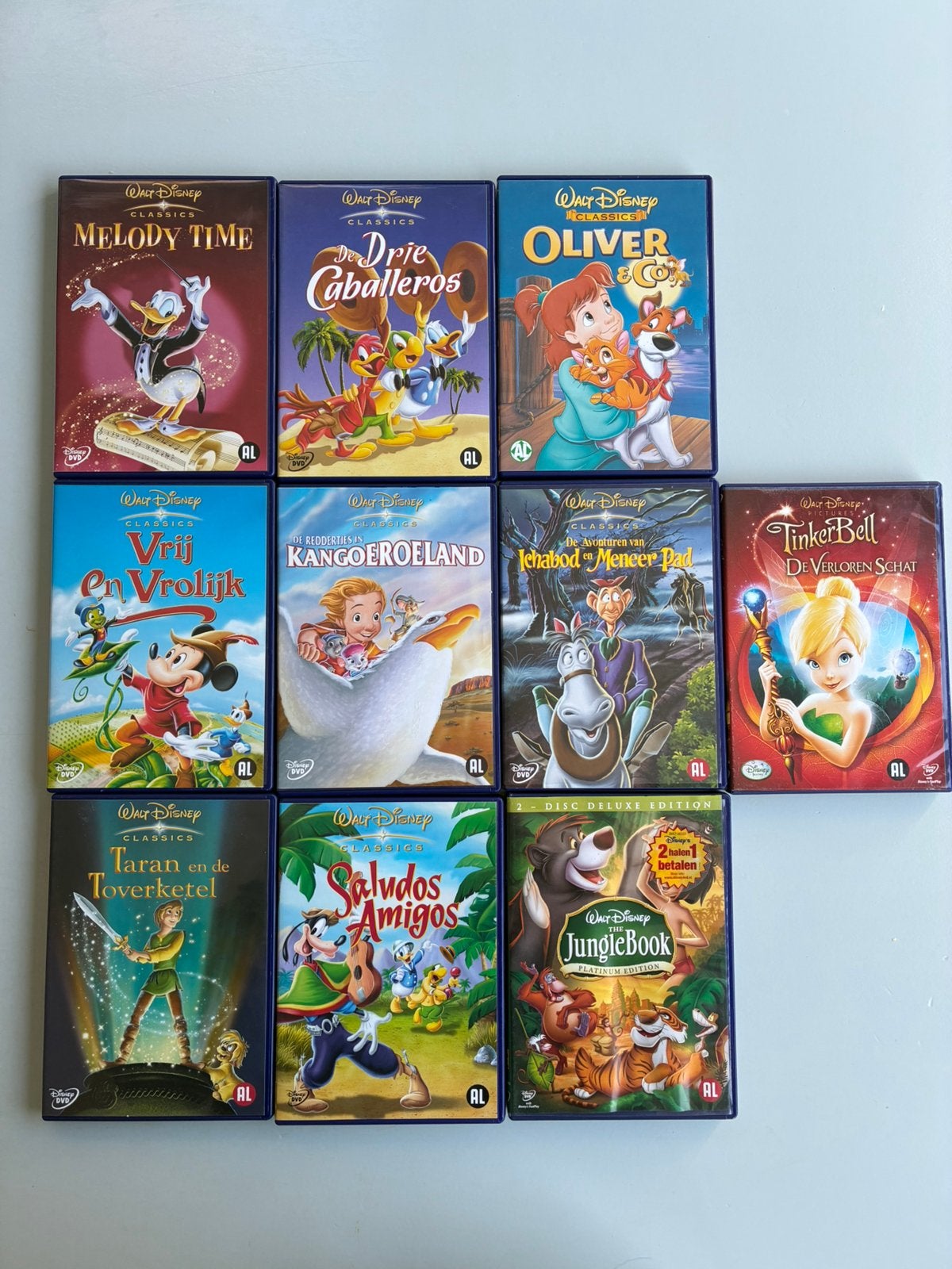 10 Disney DVD's in één koop, o.a. Jungle Book en Oliver & Co, Alle leeftijden, Ophalen of Verzenden, Zo goed als nieuw, Amerikaans