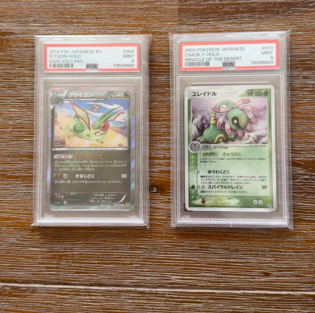 Japanse Vintage Pokémon slabs (PSA 9), Ophalen of Verzenden, Zo goed als nieuw, Meerdere kaarten, Foil
