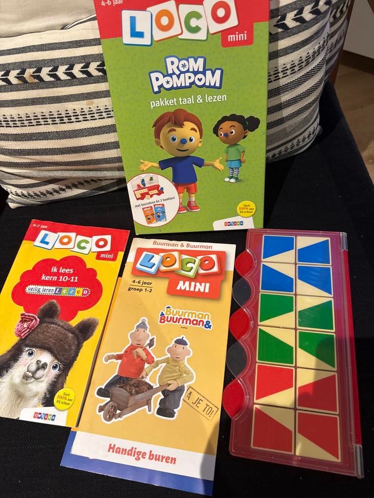 LOCO Mini Spellenpakket: Rom Pom Pom, Ik Lees, Buurman & Buu, Kinderen en Baby's, Speelgoed | Educatief en Creatief, Ophalen of Verzenden