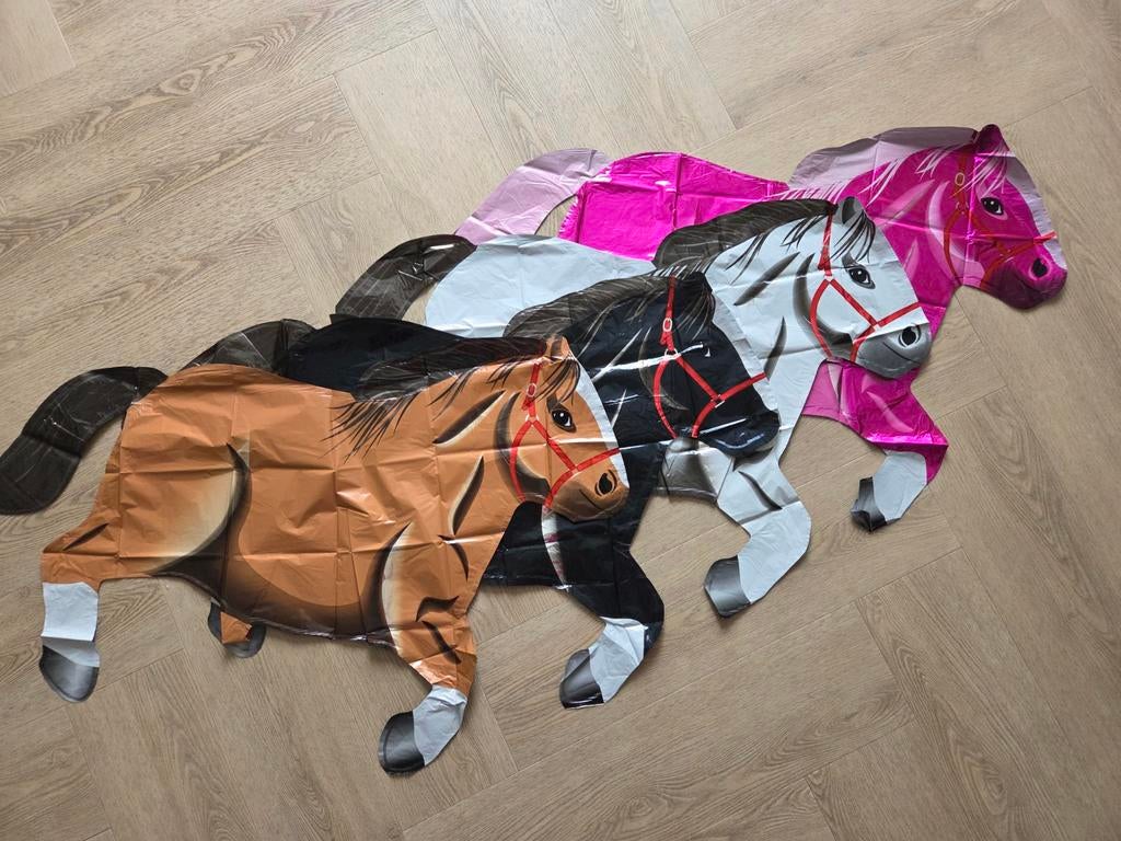 4 paarden * folie ballonnen, Verzenden, Nieuw, Versiering, Verjaardag