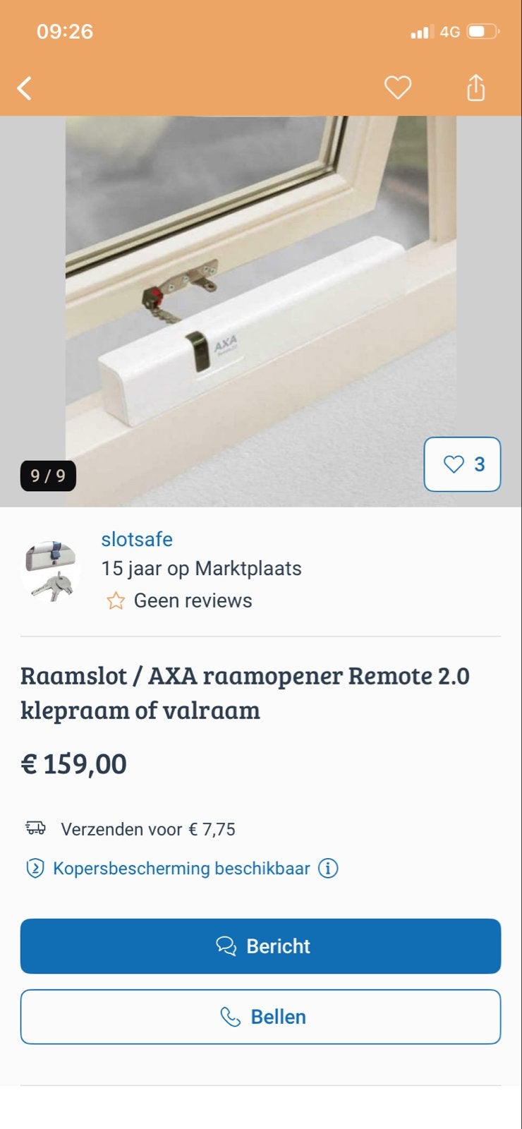 AXA Raamopener Remote 2.0 - Nieuw in doos met afstandsbedien, Ophalen of Verzenden, Nieuw, Slot