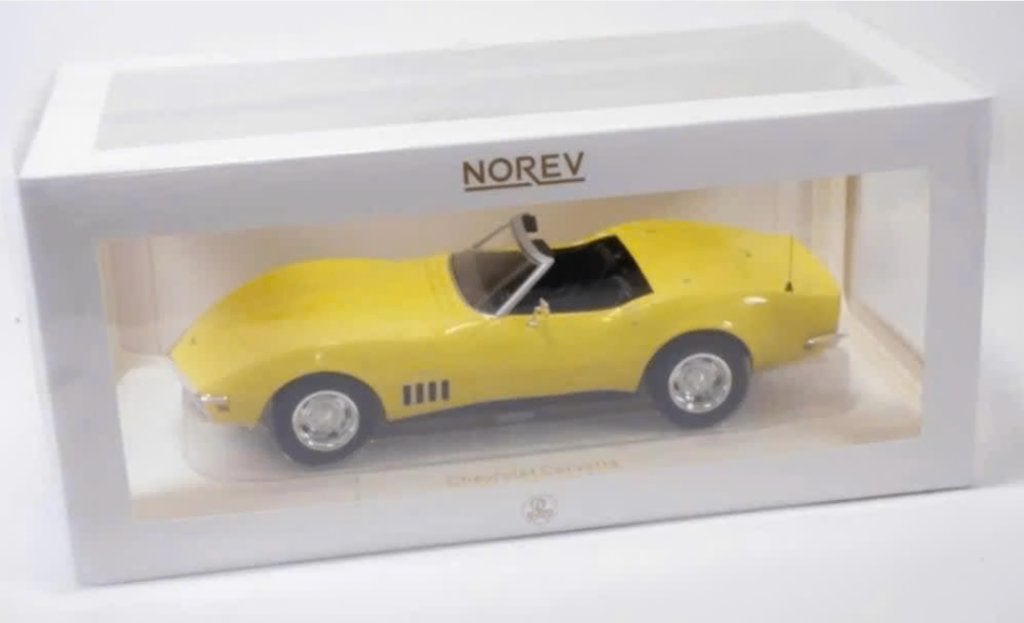 Chevrolet Corvette cabrio 1969 Geel 1/18 NOREV ref. 189039, Verzenden, Nieuw, Auto, Norev