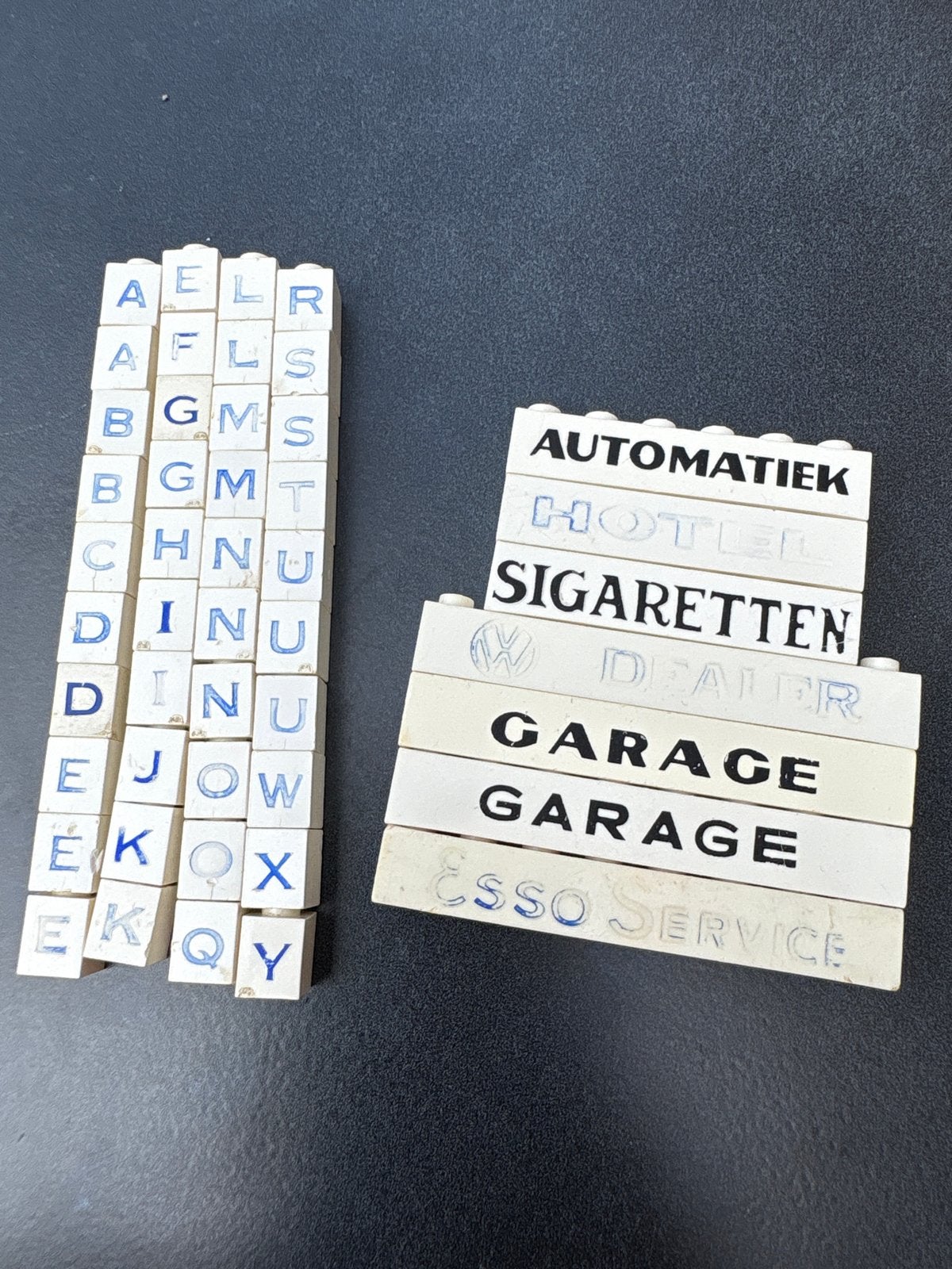 Vintage Lego reclameblokjes met letters en woorden, Ophalen of Verzenden, Gebruikt