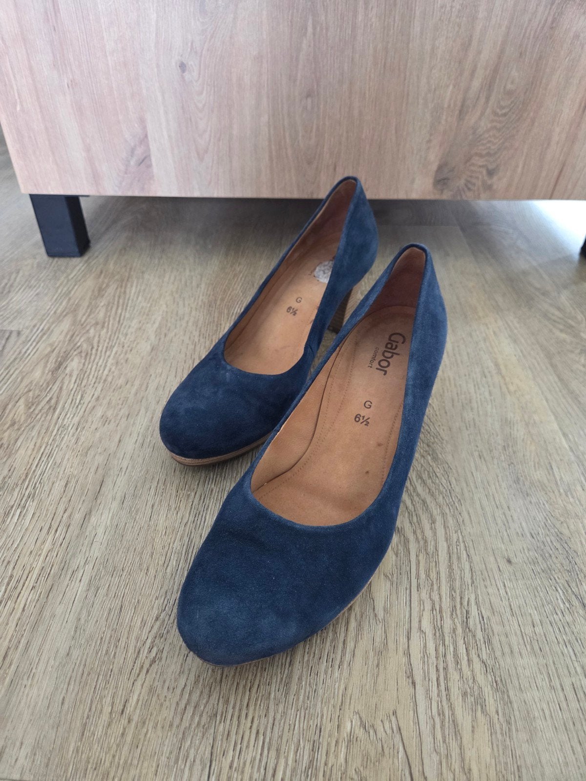 Gabor suède dames hakken - donkerblauw, maat 6,5, Pumps, Blauw, Gabor, Ophalen of Verzenden