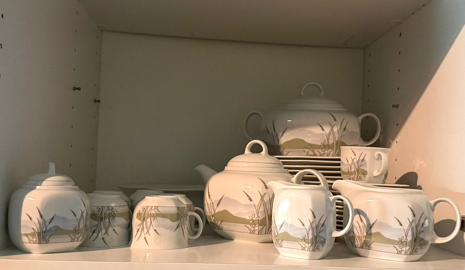 Vintage 36-delig 6-persoons servies Winterling Röslau, Ophalen, Zo goed als nieuw, Porselein, Overige stijlen